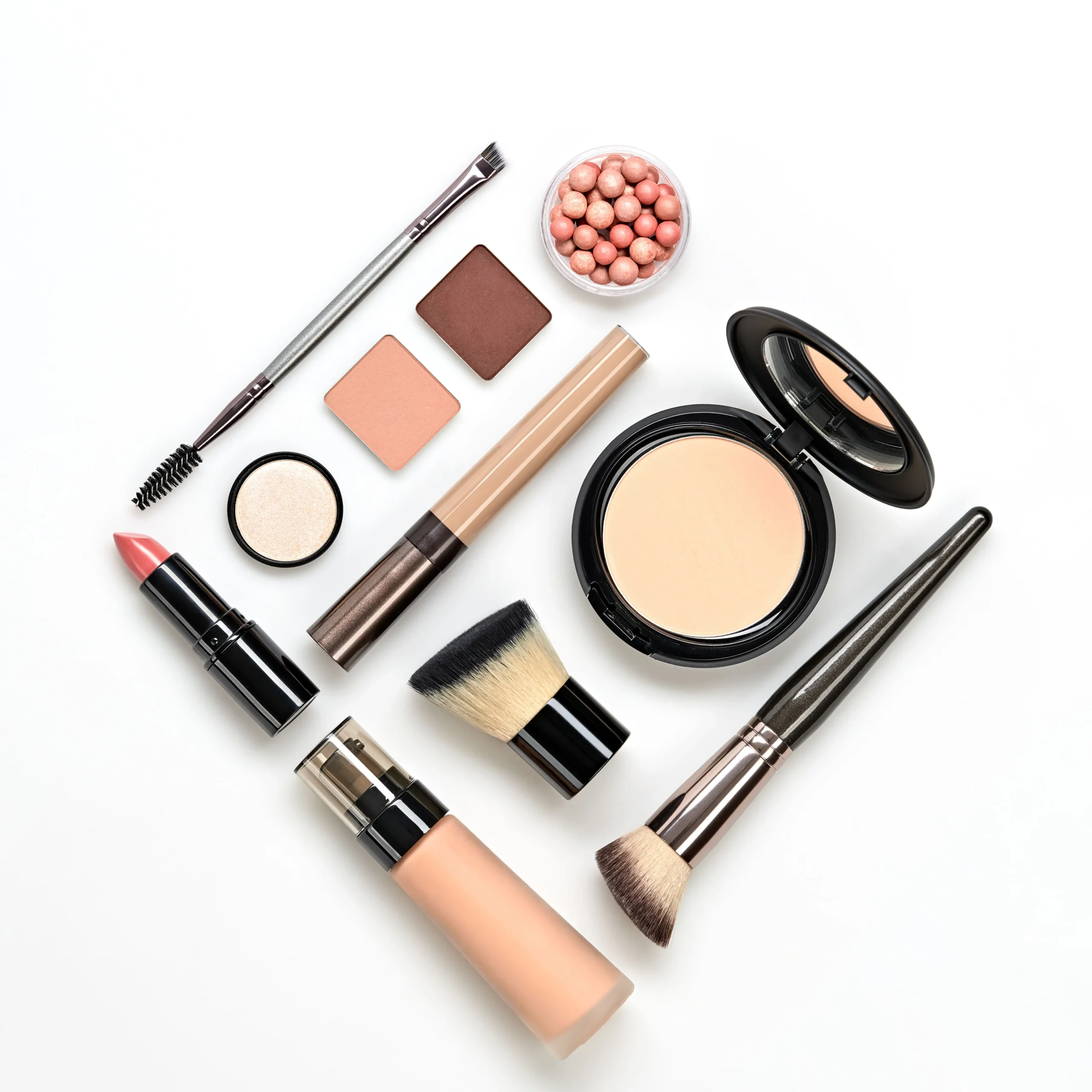 sombras de ojos y brochas